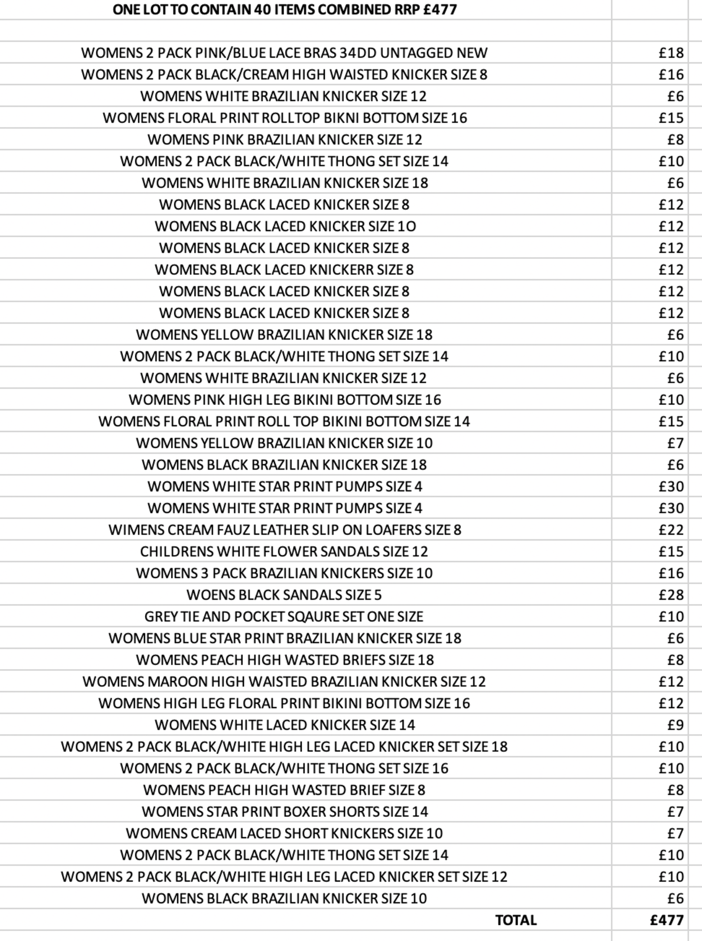 ONE LOT TO CONTAIN 40 ITEMS COMBINED RRP £477 (1064)Condition ReportALL ITEMS ARE BRAND NEW WITH