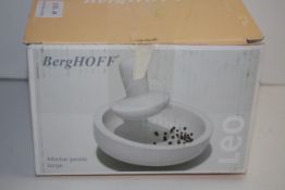 BOXED BERGHOFF LEO MORTAR PESTLE LARGE RRP £34.99Condition ReportAppraisal Available on Request- All