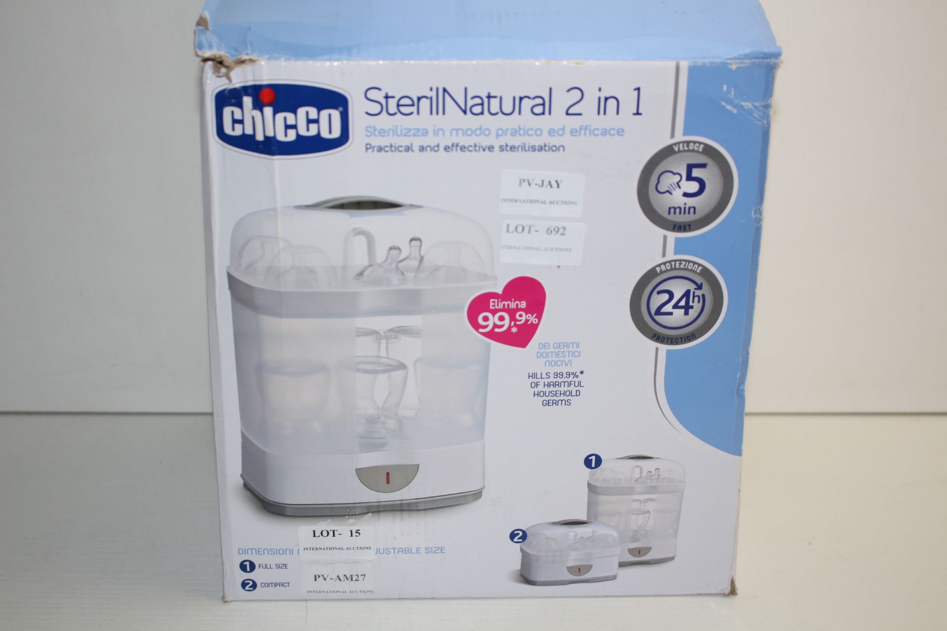 BOXED CHICO STERILNATURAL 2-IN-1 Condition ReportAppraisal Available on Request- All Items are
