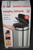 BOXED MORPHY RICHARDS CHROMA 42 LITRE SENSOR BIN RRP £59.99Condition ReportAppraisal Available on