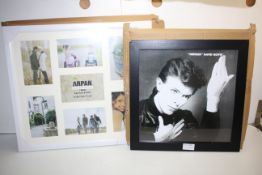 2X ASSORTED BOXED ITEMS TO INCLUDE FRAMED ARPAN MULTI APETURE PIC FRAME & DAVID BOWIE FRAMED PICTURE