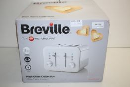 BOXED BREVILLE HIGH GLOSS COLLECTION WHITE 4 SLICVE TOASTER RRP £60.00Condition ReportAppraisal