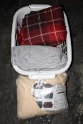 7X ASSORTED ITEMS TO INCLUDE BED LINEN, LAUNDRY BASKET & OTHER (IMAGE DEPICTS STOCK)Condition