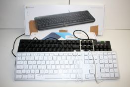 4X BOXED/UNBOXED ASSORTED KEYBOARDS BY MICROSOFT, GAMEMAX, MOBILITY LAB & OTHER (IMAGE DEPICTS