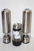 3X ASSORTED SALT & PEPPER MILLS (IMAGE DEPICTS STOCK)Condition ReportAppraisal Available on Request-