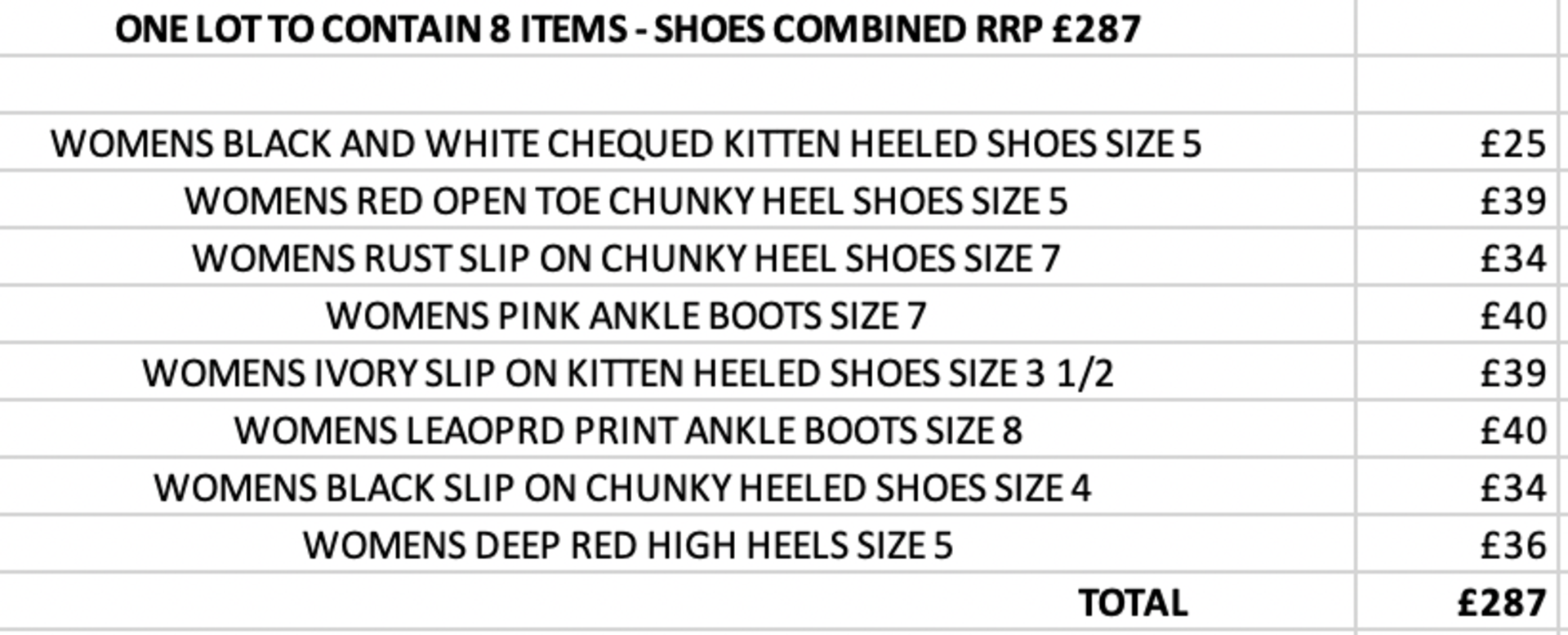 ONE LOT TO CONTAIN 8 ITEMS - SHOES COMBINED RRP £287 (1067)Condition ReportALL ITEMS ARE BRAND NEW