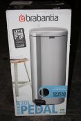 BOXED BRABANTIA NEWICON 30L STAINLESS STEEL PEDAL BIN RRP £81.00Condition ReportAppraisal