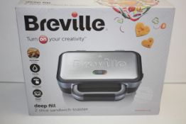 BOXED BREVILLE DEEP FILL 2 SLICE SANDWICH TOASTER MODEL: VST041 RRP £29.99Condition