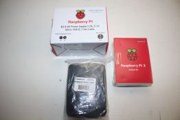 3X ASSORTED BOXED/UNBOXED ITEMS TO INCLUDE RASBERRY PI 3 MODEL B+, CASE & POWER SUPPLYCondition