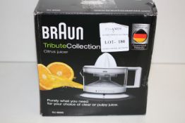 BOXED BRAUN TRIBUTE COLLECTION CITRUS JUICER RRP £18.57Condition ReportAppraisal Available on