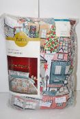 BAGGED FURN HOME + STYLE FESTIVE TOWN DUVET COVER SET KING SIZE Condition ReportAppraisal