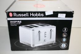 BOXED RUSSELL HOBBS INSPIRE WHITE 4 SLICE TOASTER RRP £34.99#Condition ReportAppraisal Available