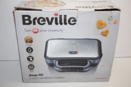 BOXED BREVILLE DEEP FILL 2 SLICE SANDWICH TOASTER MODEL: VST041 RRP £29.99Condition
