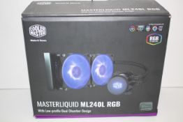 BOXED COOLER MASTER MASTER LIQUID ML240L RGB RRP £122.32Condition ReportAppraisal Available on