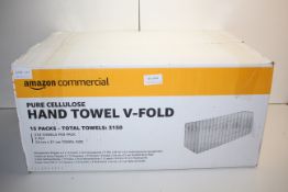 15PACKS BOXED AMAZON COMMERCIAL PURE CELLULOSE HAND TOWEL V-FOLDCondition ReportAppraisal
