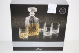 BOXED BARCRAFT DECANTER SET TRADITIONAL CUT GLASS DESIGN WITH MATCHING STOPPER RRP £24.99Condition