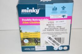 BOXED MINKY DOUBLE RETRACTABLE 30M CLOTHES LINE RRP £16.00Condition ReportAppraisal Available on