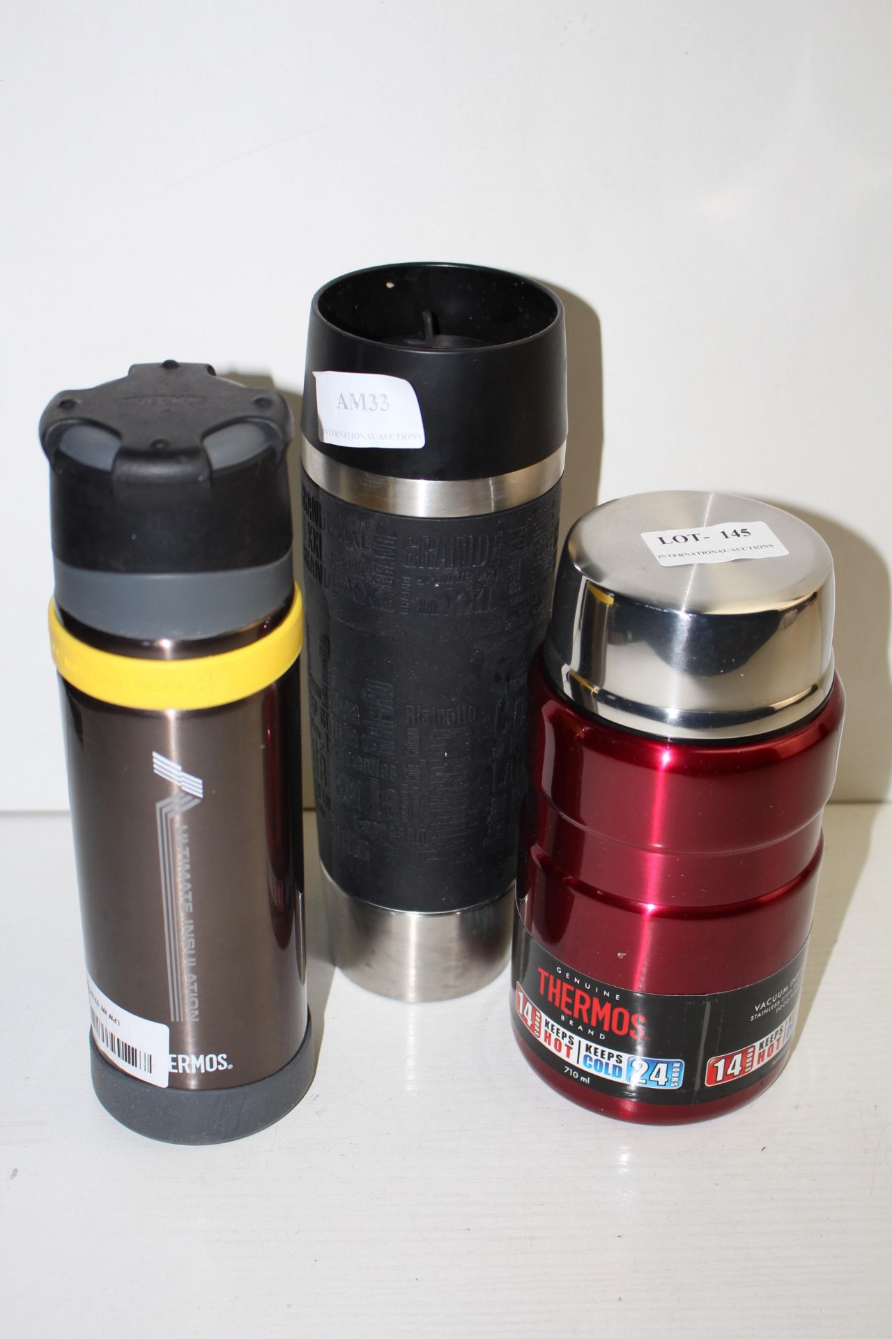 3X UNBOXED ASSORTED THERMOS CUPS/FLASKS (IMAGE DEPICTS STOCK)Condition ReportAppraisal Available
