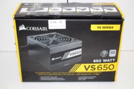 BOXED CORSAIR VS SERIES VS650 650WATT ATX POWER SUPPLY RRP £79.98Condition ReportAppraisal Available