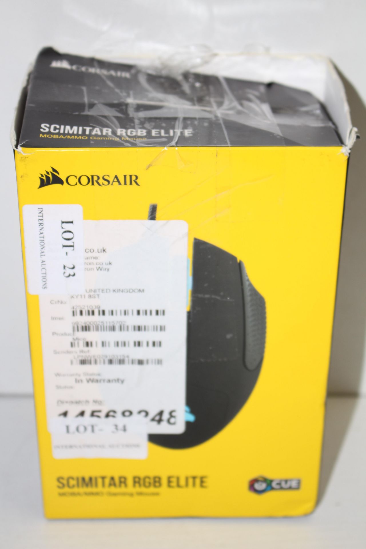 BOXED CORSAIR SCIMITAR RGB ELITE MOBA/MMO GAMING MOUSE RRP £54.99Condition ReportAppraisal Available