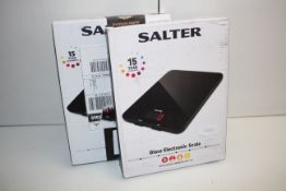 2X BOXED SALTER GLASS ELECTRONIC SCALES COMBINED RRP £30.00Condition ReportAppraisal Available on