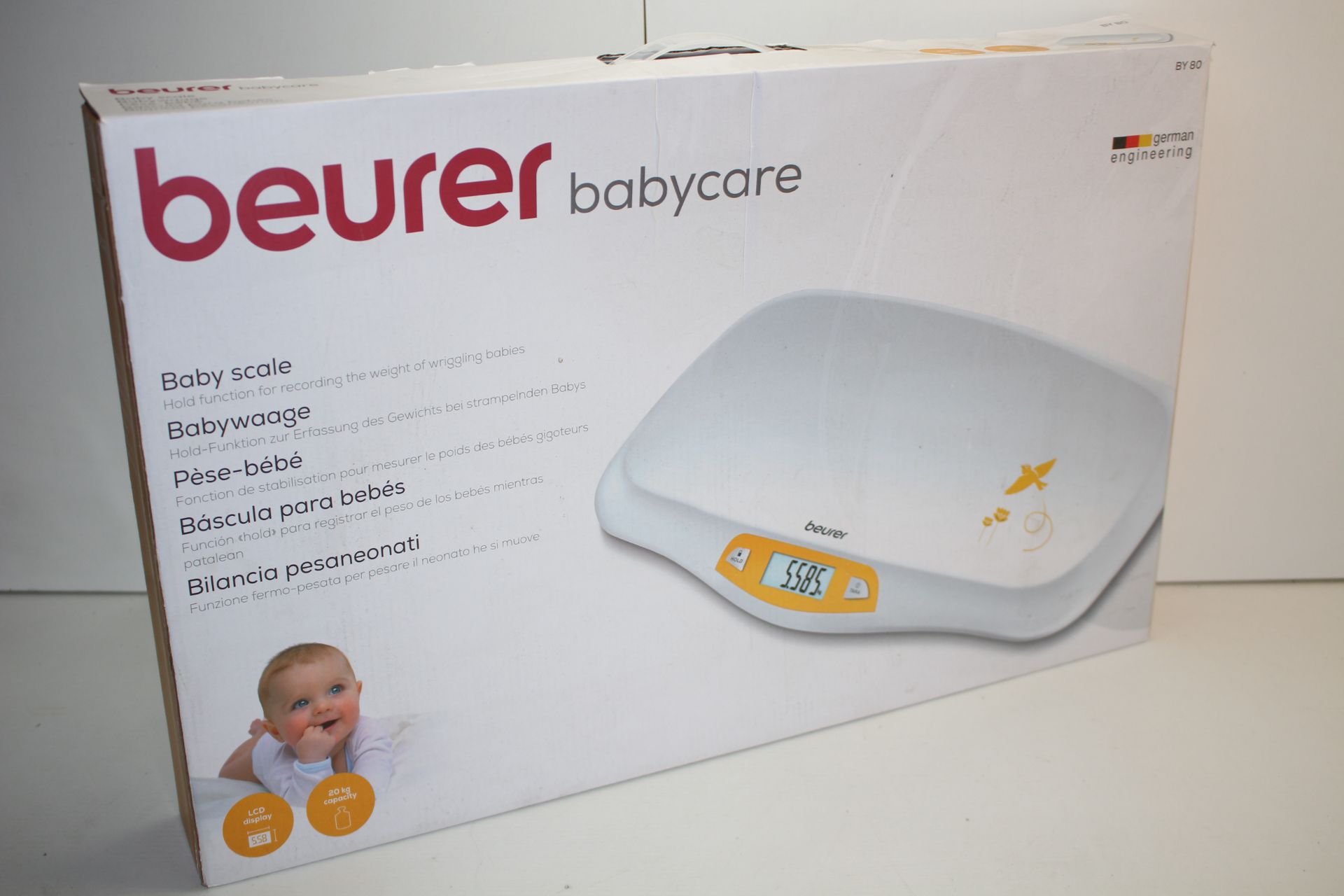 BOXED BEURER BABYCARE BABY SCALE MODEL: BY80 RRP £45.99Condition ReportAppraisal Available on