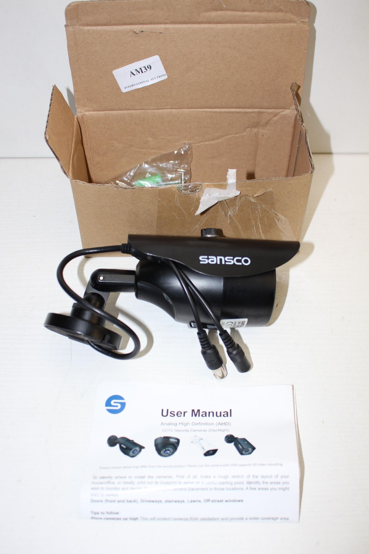 BOXED SANSCO ANALOG HIGH DEFINITION SECURITY CAMERA RRP £37.00Condition ReportAppraisal Available on