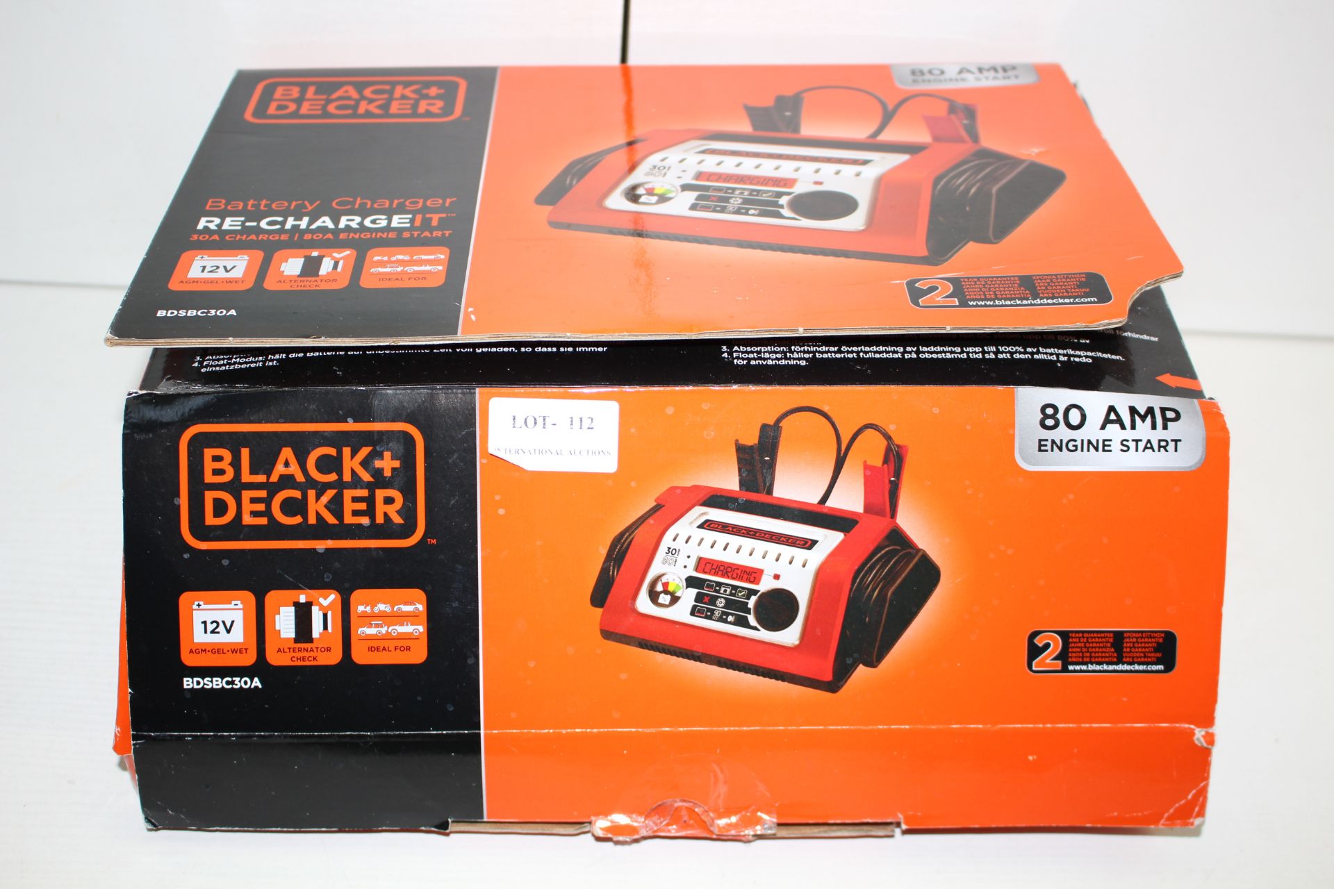 BOXED BLACK & DECKER BATTERY CHARGER RE-CHARGE IT 80AMP ENGINE START RRP £139.99Condition