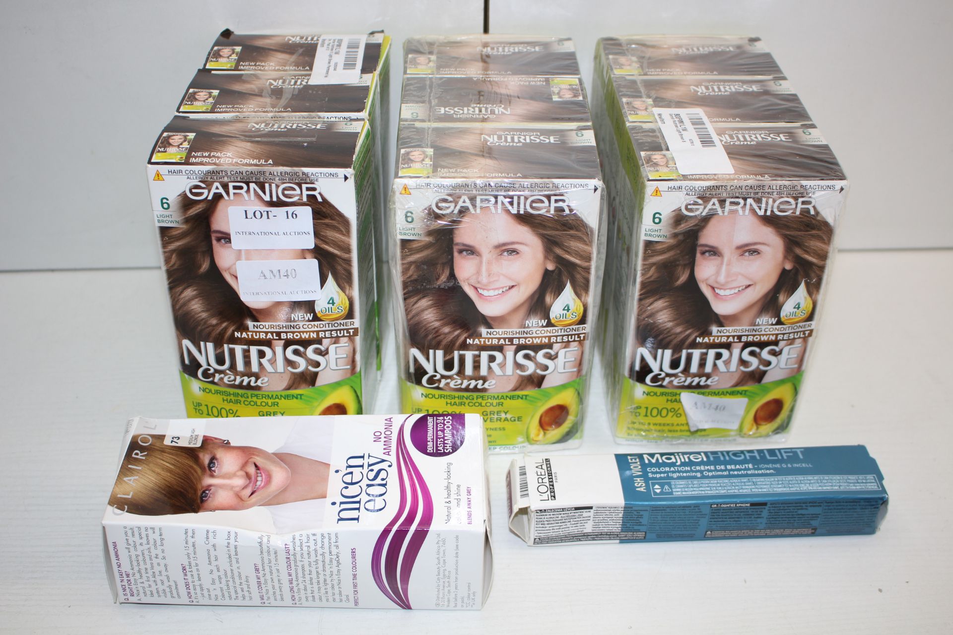 11X ASSORTED HAIR COLOURS/HIGHLIGHTS BY GARNIER, CLAIROL & L'OREAL (IMAGE DEPICTS STOCK)Condition