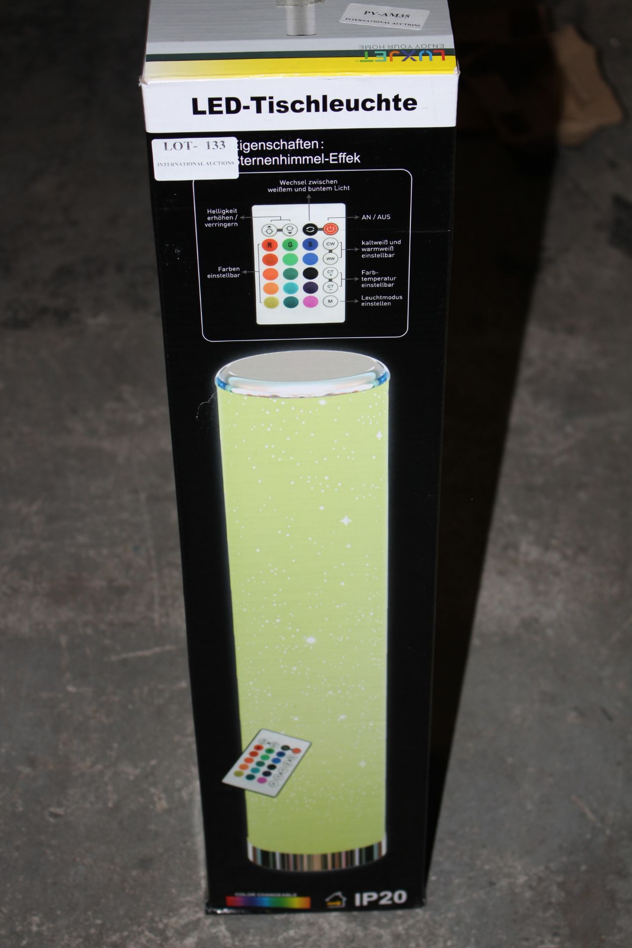 BOXED BELLCOCOOL LED COLOUR CHANGEABLE TABLE LAMP WITH REMOTE CONTROL IP20Condition
