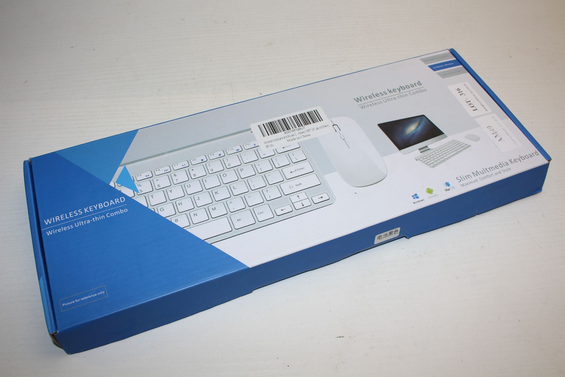BOXED WIRELESS KEYBOARD WIRELESS ULTRA THIN COMBOCondition ReportAppraisal Available on Request- All