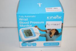 BOXED KINETIK FULLY AUTOMATIC WRIST BLOOD PRESSURE MONITOR RRP £24.99Condition ReportAppraisal