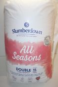 BAGGED SLUMBERDOWN ALL SEASONS DOUBLE DUVET 15TOG 3-IN-1 RRP £32.99Condition ReportAppraisal