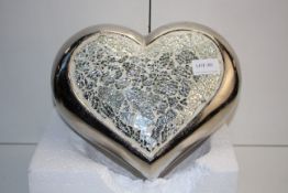 UNBOXED SILVER HEART URN Condition ReportAppraisal Available on Request- All Items are Unchecked/