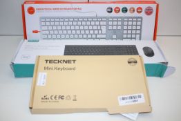 3X ASSORTED BOXED KEYBOARDS BY TECKNET, JELLY COMB & MOBILITY LABCondition ReportAppraisal Available