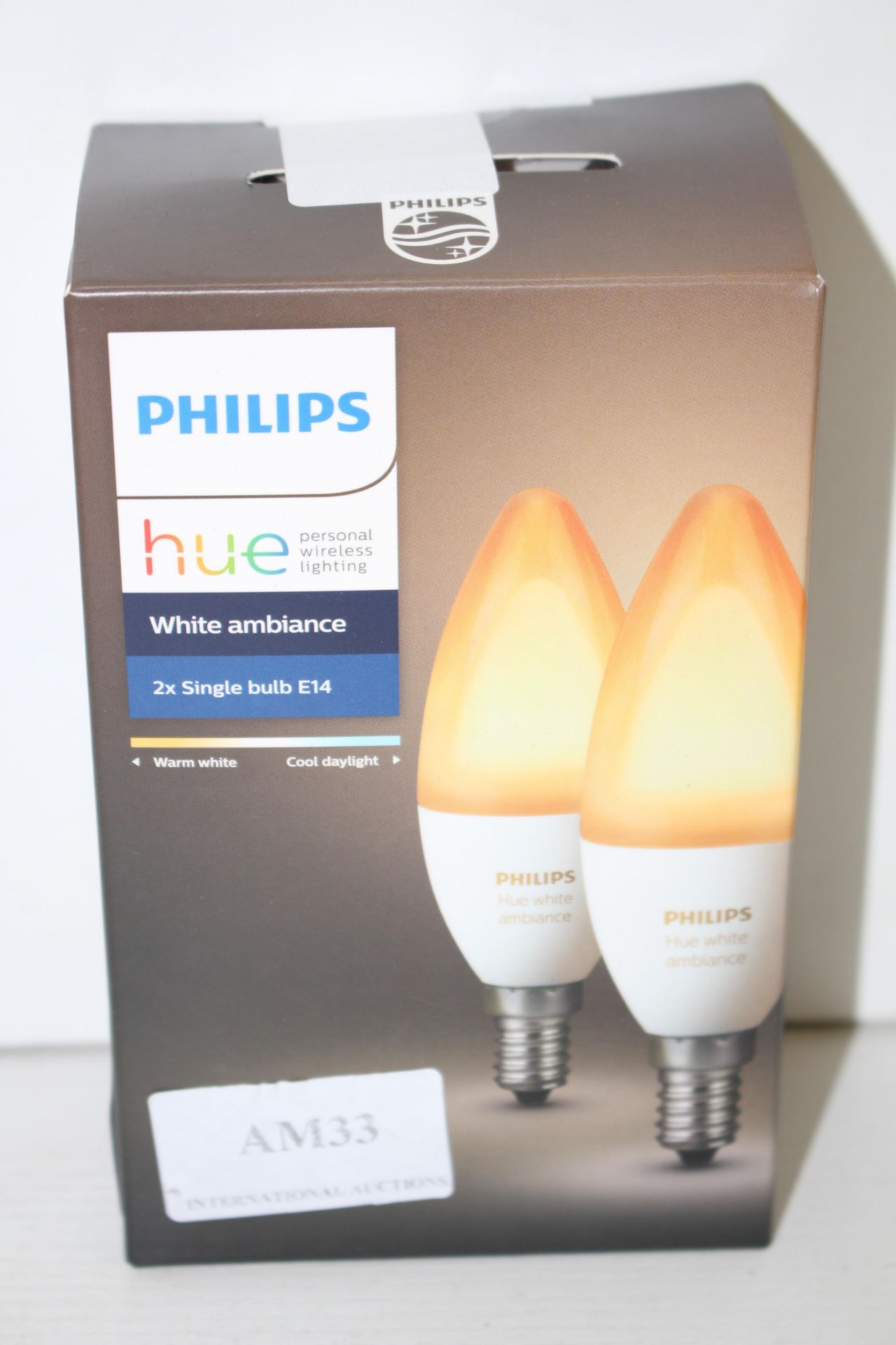 BOXED PHILIPS PERSONAL WIRELESS LIGHTING WHITE AMBIANCE 2X SINGLE BULB E14Condition