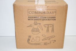 BOXED COMFORT DAY HANDHELD STEAM CLEANER WITH SAFETY LOCK BUTTON RRP £49.99Condition ReportAppraisal