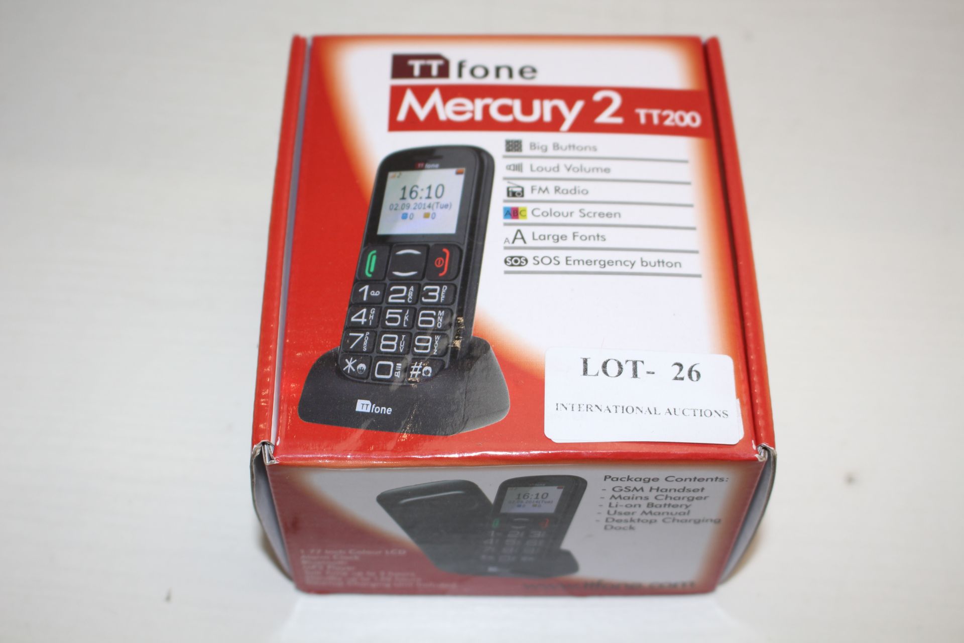 BOXED TT FONE MERCURY 2 TT200 RRP £32.99Condition ReportAppraisal Available on Request- All Items
