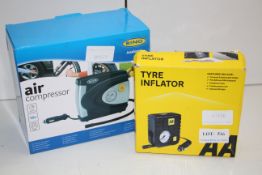 2X BOXED ASSORTED TYRE INFLATORS BY RING AND AA COMBINED RRP £37.00Condition ReportAppraisal