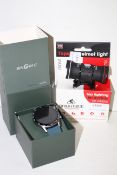 2X ASSORTED BOXED ITEMS TO INCLUDE BINGO FIT SMART WATCH & TOP LIGHTING BRIGHTSIDE 100LUMENS CYCLING