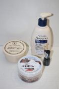 4X ASSORTED ITEMS TO INCLUDE PALMERS, AVEENO & OTHER (IMAGE DEPICTS STOCK)Condition