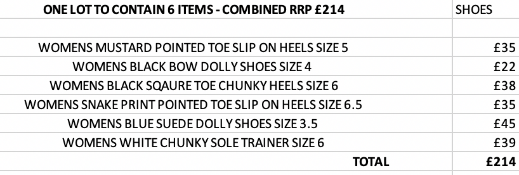 ONE LOT TO CONTAIN 6 NEXT ITEMS - COMBINED RRP £214 (1097)