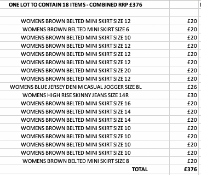 ONE LOT TO CONTAIN 18 NEXT ITEMS - COMBINED RRP £376 (1093)