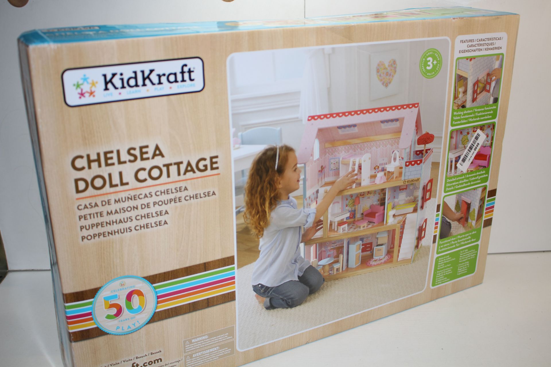 BOXED KIDIKRAFT CHELSEA DOLL COTTAGE RRP £89.00Condition ReportAppraisal Available on Request- All