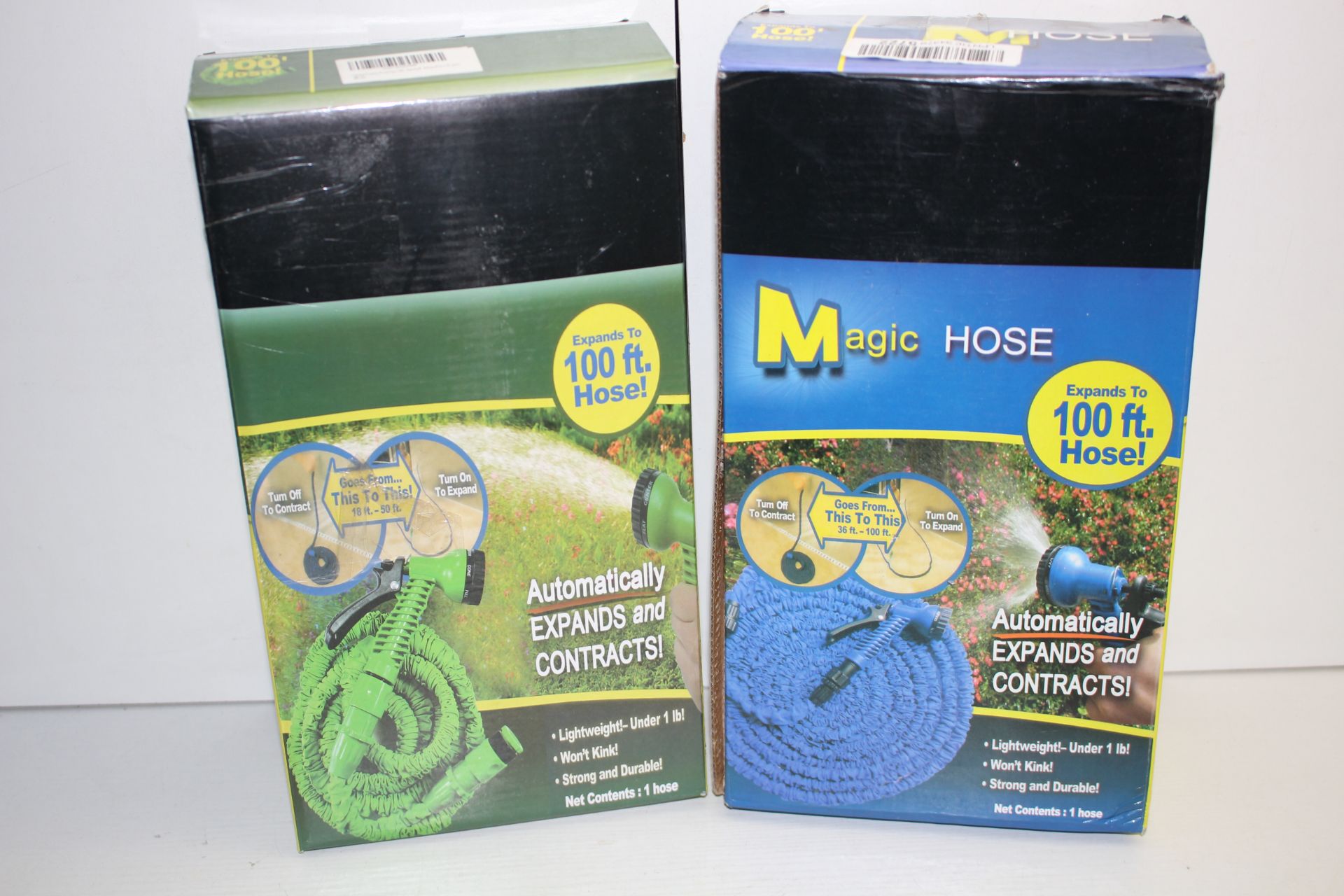 2X ASSORTED BOXED EXPANDABLE HOSES (IMAGE DEPICTS STOCK)Condition ReportAppraisal Available on