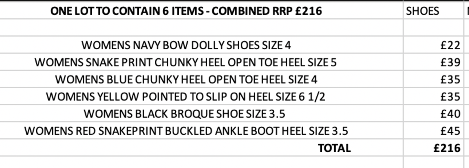 ONE LOT TO CONTAIN 6 NEXT ITEMS - COMBINED RRP £216 (1095)