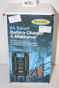 BOXED RING 8A SMART BATTERY CHARGER & MAINTAINER RRP £44.49Condition ReportAppraisal Available on