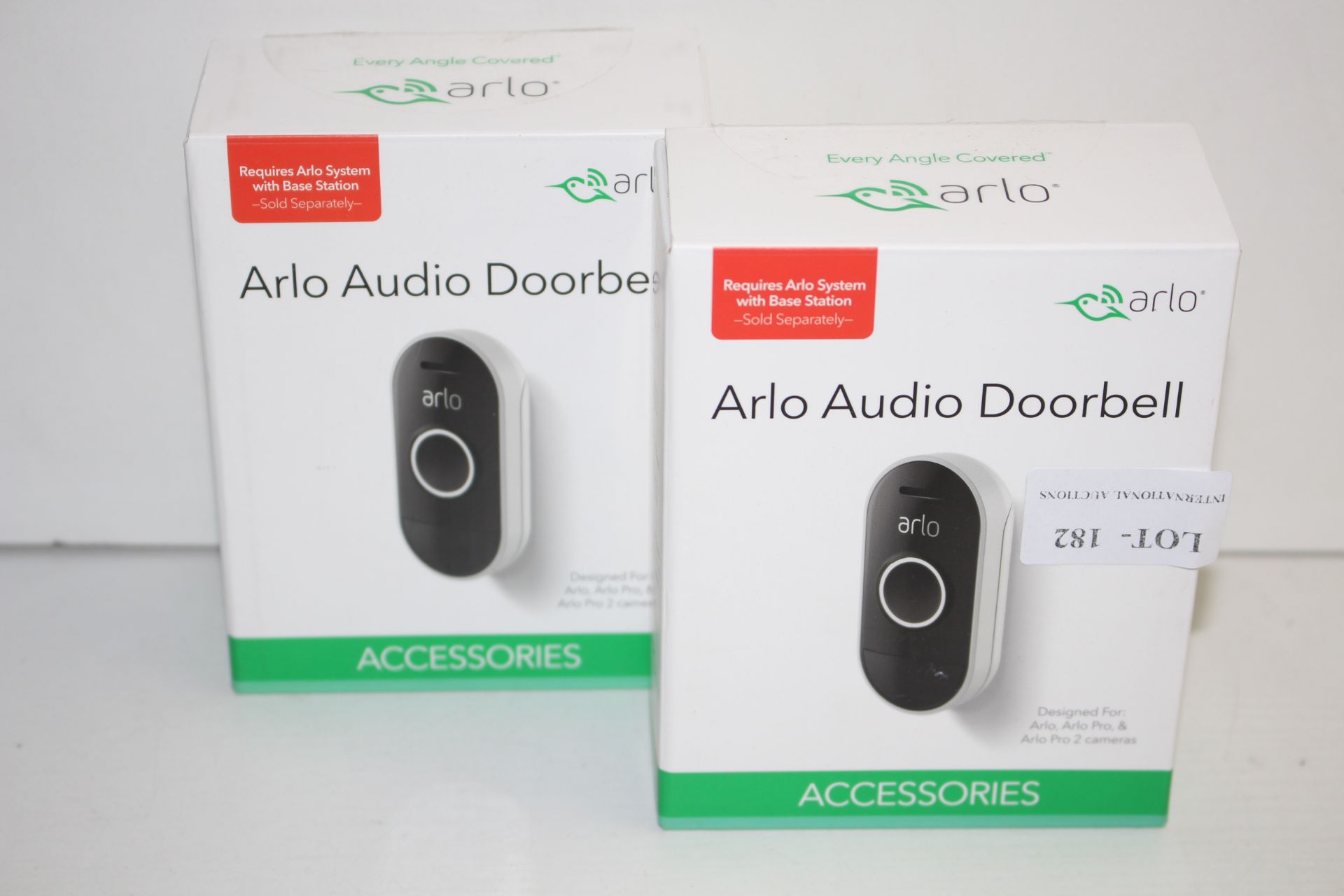 2X BOXED ARLO AUDIO DOORBELLS COMBINED RRP £169.94Condition ReportAppraisal Available on Request-
