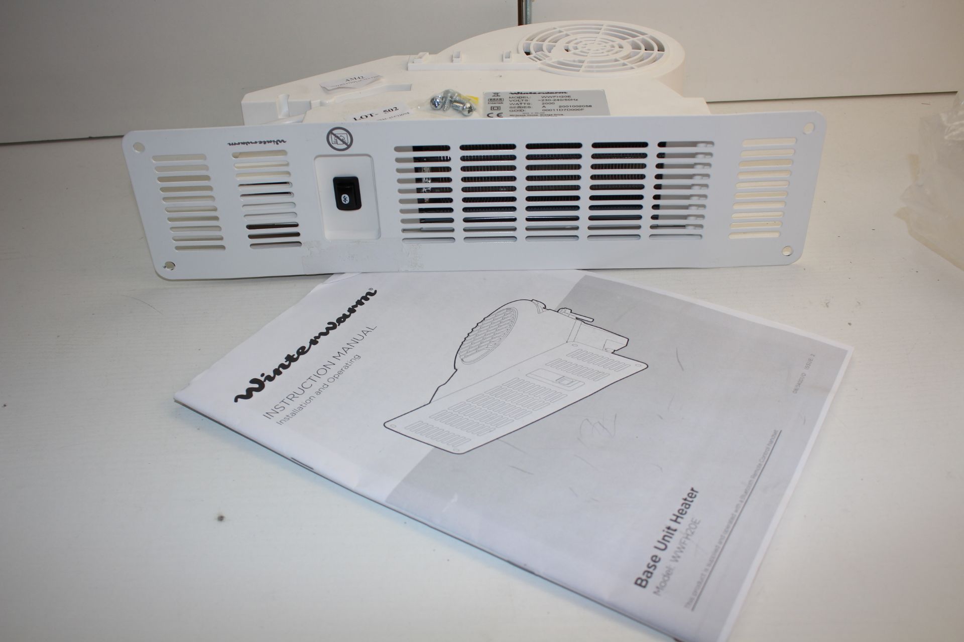 UNBOXED WINTERWARM BASE UNIT HEATER MODEL: WWFH20E RRP £65.99Condition ReportAppraisal Available