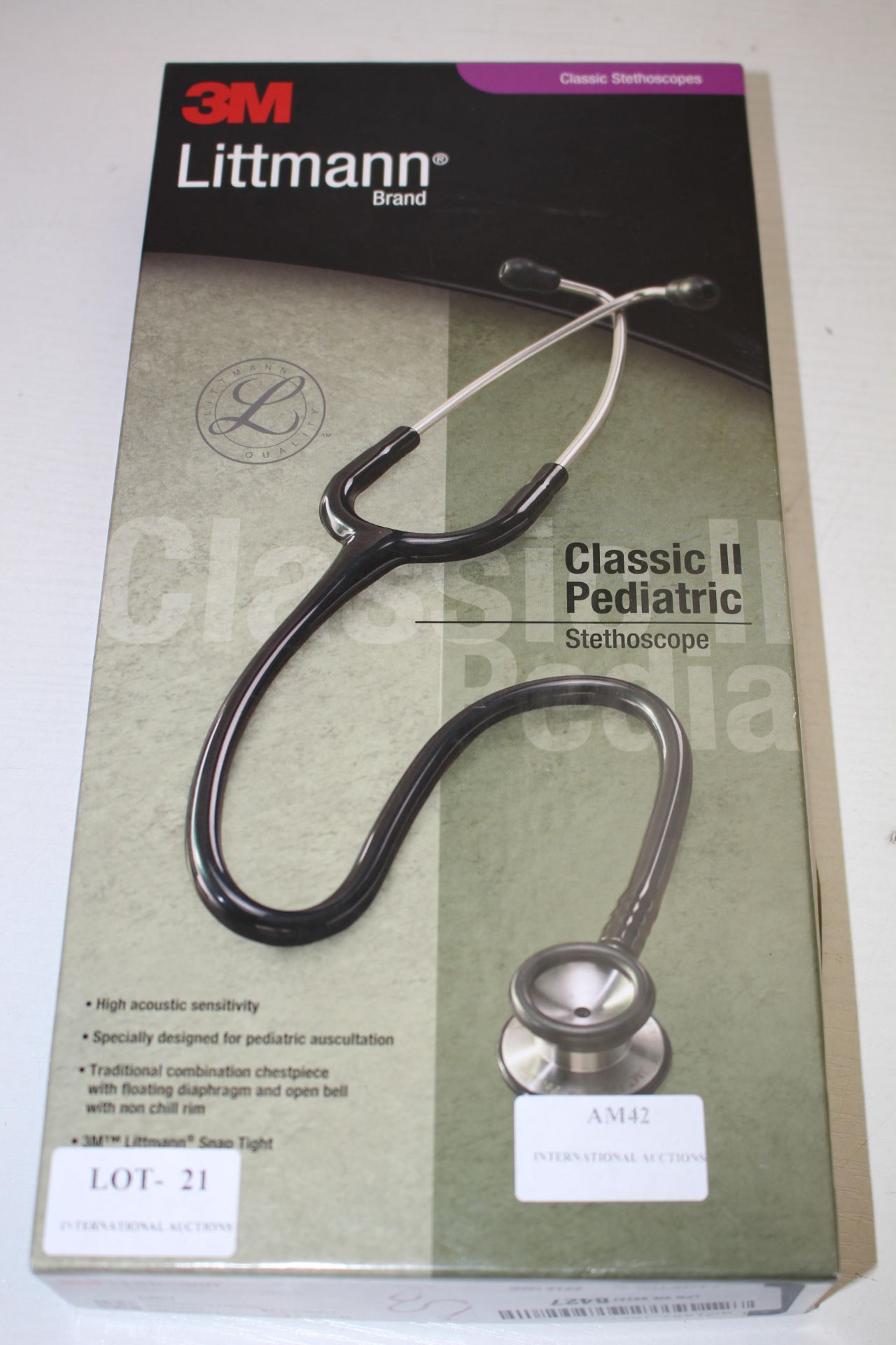 BOXED 3M LITTMANN BRAND CLASSIC 2 PEDIATRIC STETHOSCOPECondition ReportAppraisal Available on